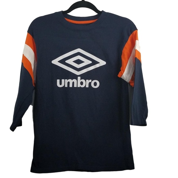 Umbro Spellout Navy Blue Block Sleeve Sweatshirt L - Picture 1 of 8